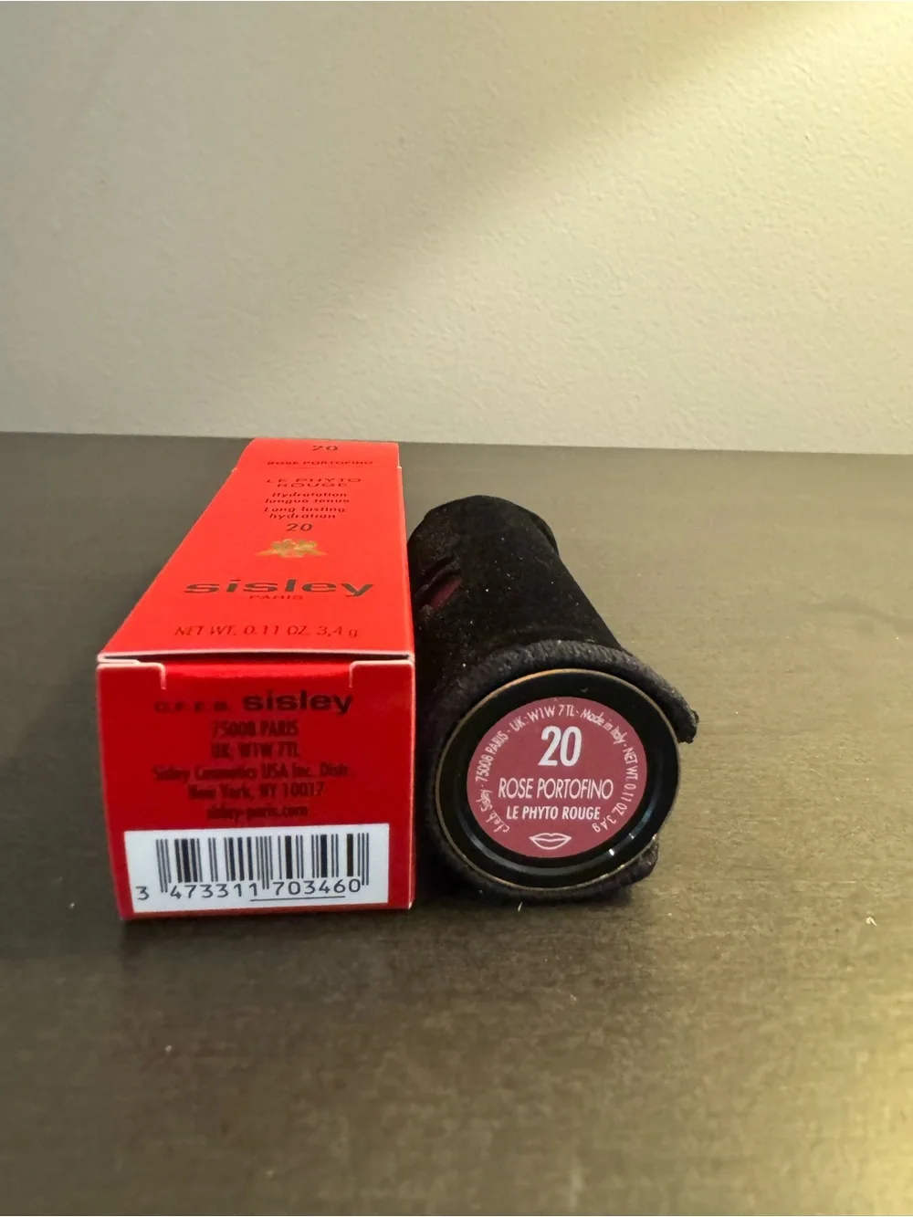 Sisley Le Phyto Rouge Lipstick 20 Rose Portofino Full Size NIB